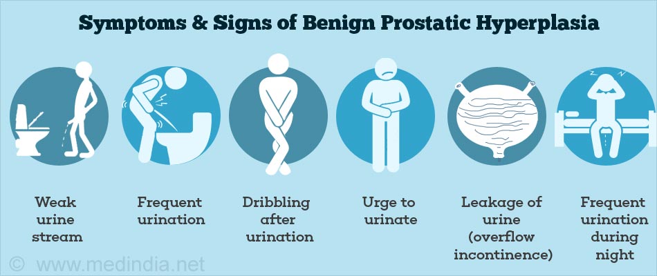 Can benign prostatic hyperplasia cause blood in urine